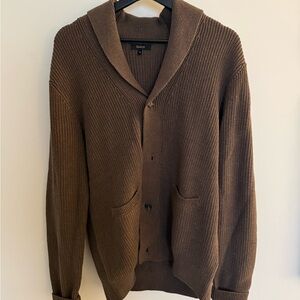 Quince Brown Men's Shawl Cardigan Sweater